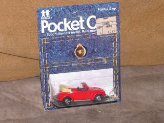 Vintage Tomy Pocket Tomica Volkswagen Bug In Blister White Light Special