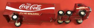 Vintage Buddy L Coke Trailer Delivery Truck Crates Case Coca Cola Tonka