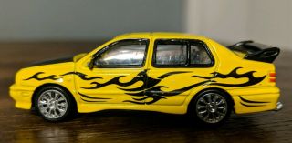 Racing Champions 1995 Volkswagen Jetta Series 4 Yellow/ Black Graphics Loose