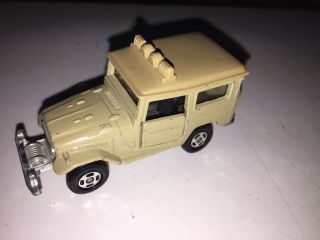 Tomica 2 Toyota Land Cruiser Beige And Tan Made In Japan 1/64 Scale Doors Open