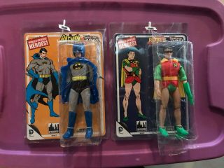 Removable Mask Batman & Robin Set Of Figures Dc Retro Mego Figures Toy