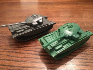 Vintage Army Tank Plastic Made In Hong Kong Army Green
