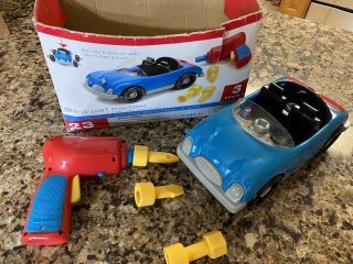 Battat Take - Apart Roadster Toy Convertible Car Tools Turquoise Blue Ages 3,  Mib