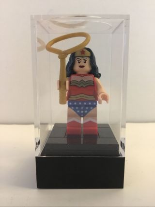 Lego Heroes Minifigure Wonder Woman With Gold Lasso In Display Case