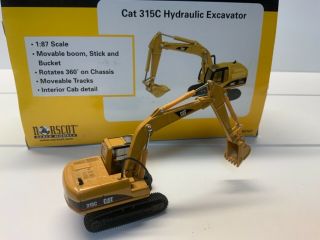 Norscot Die Cast Cat Caterpillar 315 C Hydraulic Excavator 1:87 Scale