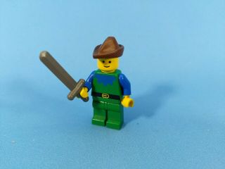 Lego Vintage Castle Forestmen Minifigure Forestman - Blue Swordsman Soldier