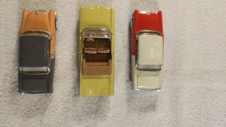 3 Road Champs Fabulous Fifties 1/43 Die Cast Cars W/ Operating Trunks