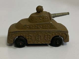 Vintage Barclay Diecast Metal Toy Military Tank Soldier In Turret 2