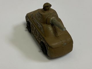 Vintage Barclay Diecast Metal Toy Military Tank Soldier In Turret 3