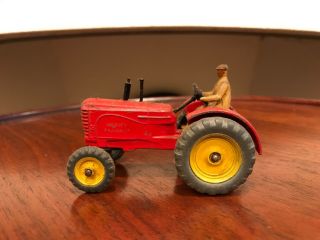 Vintage Dinky Toys Massey Harris Tractor Good Bright Color Still Shape