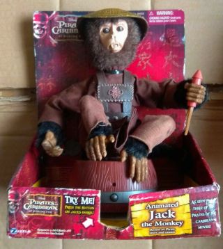 2007 Pirates Of The Caribbean At Worlds End Animated Jack The Monkey 8.  5 "