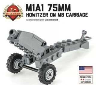 Brickmania Retired Lego Set - M1a1 75mm Howitzer On M8 Carriage