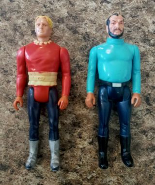 Vintage 1979 Mattel Flash Gordon & Dr.  Zarkov 3 3/4” Action Figures