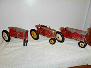 (3) Old 1950s Tru Scale Tractors For Restoration