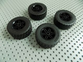 4 Lego Black Wheel 30.  4mm D.  X 20mm Reinforced Rim With Black Tire 49.  5 X 20
