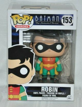Robin Batman The Animated Series Pop Vinyl Figure By Funko Nib 153