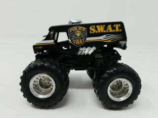 Hot Wheels Monster Jam 1:64 Scale S.  W.  A.  T.  Police Swat Monster Truck Diecast
