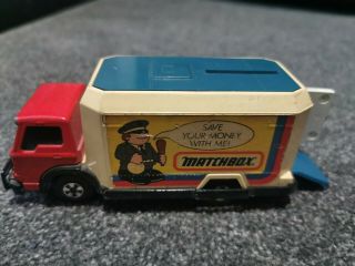 Vintage Matchbox King K - 19 Savings Security Truck Money Box 1978