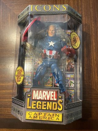 Marvel Legends Captain America Unmasked 12 " Icons Toy Biz