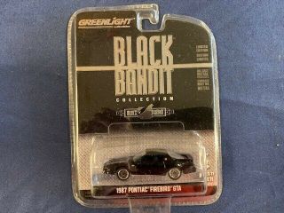 1/64 Greenlight Black Bandit 1987 Pontiac Firebird Gta