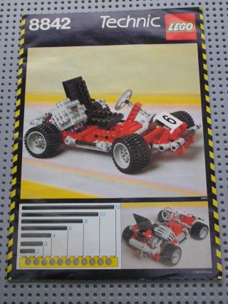 Notice Building Instruction Booklet Lego Technic Vintage Set 8842 Go - Cart