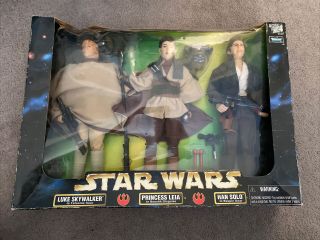 Star Wars 12 Inch 3 Pack Han Solo & Luke Skywalker & Princess Leia - Kenner
