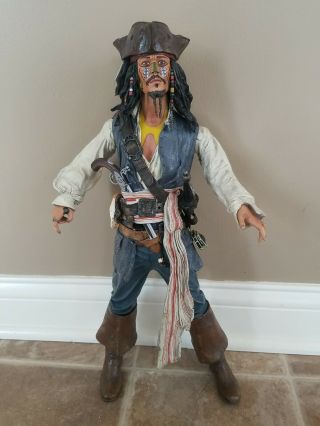 Disney Neca Pirates Of The Caribbean Cannibal Capt Jack Sparrow 18” Talking Depp