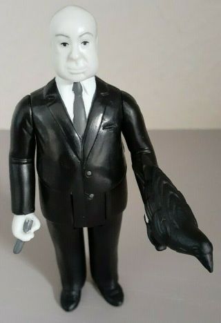 2018 Super7 Grey Scale Alfred Hitchcock Reaction Figure With Bird