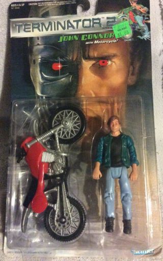 Terminator 2 John Connor With Motorcycle Moc - Kenner - 1992