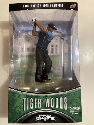Tiger Woods Pro Shots 2000 British Open Champion Figure And Collector Card
