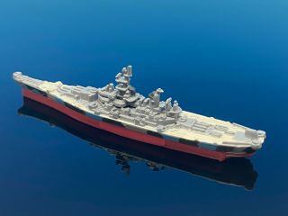 Micro Machines Military Naval Battleship Blue Grey Camo Terror Troops Galoob