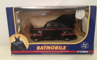 Corgi Batman Dc Comics 1940s Batmobile 1:24 Large 7.  5 " Diecast.  Boxed