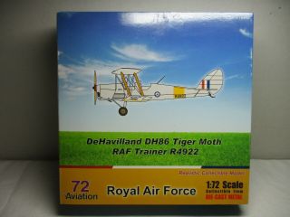 72 Aviation 1/72 De Havilland Dh86 Tiger Moth Raf Trainer R4922 Limited