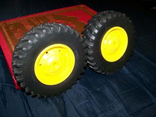 Parts,  John Deere 8520 Rear Wheels,  1/16,  Ertl,  Plastic Rims,  Custom Jd