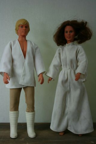 Vintage 1978 Kenner Star Wars Princess Leia Organa And Luke Skywalker 12 " Dolls