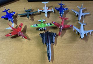 10 Xvintage Bundle Of Matchbox Planes Thunderbolt,  Wild Wind,  Black Bird,  Lear Jet
