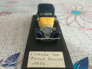 Voiture Miniature Citroen Taxi Rosalie Berline 1933 Eligor au 1/43 2