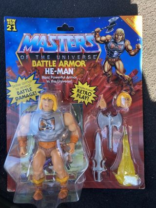 Masters Of The Universe He Man Battle Armor Figure In Hand Ships Same Day Motu