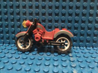 Lego Dark Red Motorcycle Vintage With Dark Bluish Gray Trim Motorbike Bike Egypt