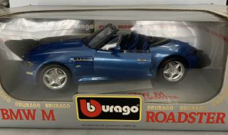 Burago Diecast 1996 Bmw M Roadster Blue 1/18 Scale 33499