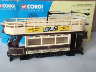 Corgi 36602,  Dick Kerr D/deck Open Top Tram Set,  Leicester Corporation Tramways