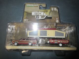 1/64 Greenlight Hitch And Tow Ford Wagon With Pop Up Camper