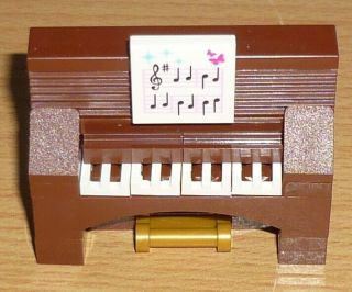 Lego Friends / City - Möbel - 1 Klavier,  Piano In Braun Mit Noten