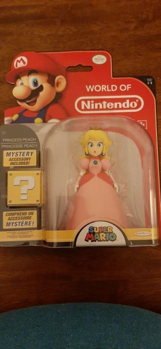 Jakks Pacific World Of Nintendo 4 " Princess Peach Accessory Mario Character