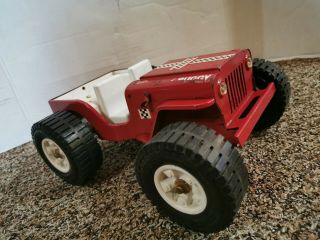 Vintage Red Tonka Dune Buggy Jeep No.  2445 Pressed Steel Toy 1970s E8