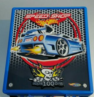 Mattel Hot Wheels Speed Shop Skull 100 Car Storage Case W/ Wheels & Handle 2004