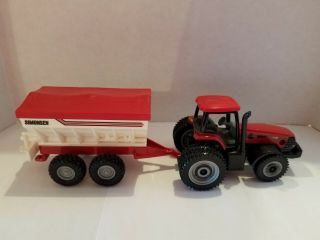 1/64 Ertl Case Ih Mx220 Tractor And Simonsen Dry Fertilizer Spreader