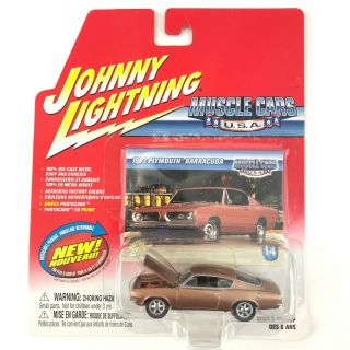 Johnny Lightning Muscle Cars Usa 1967 67 Plymouth Barracuda Bronze Die Cast 1/64