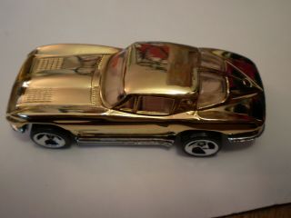 Hot Wheels 63 Corvette Split Window Gold Plated