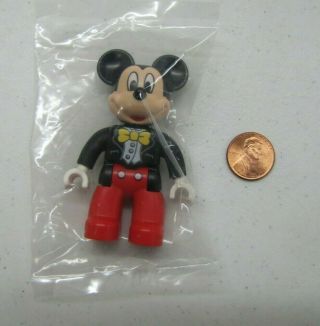 Lego Duplo Mickey Mouse Figure Disney Black Tux 2.  5 " Rare Replacement Part
